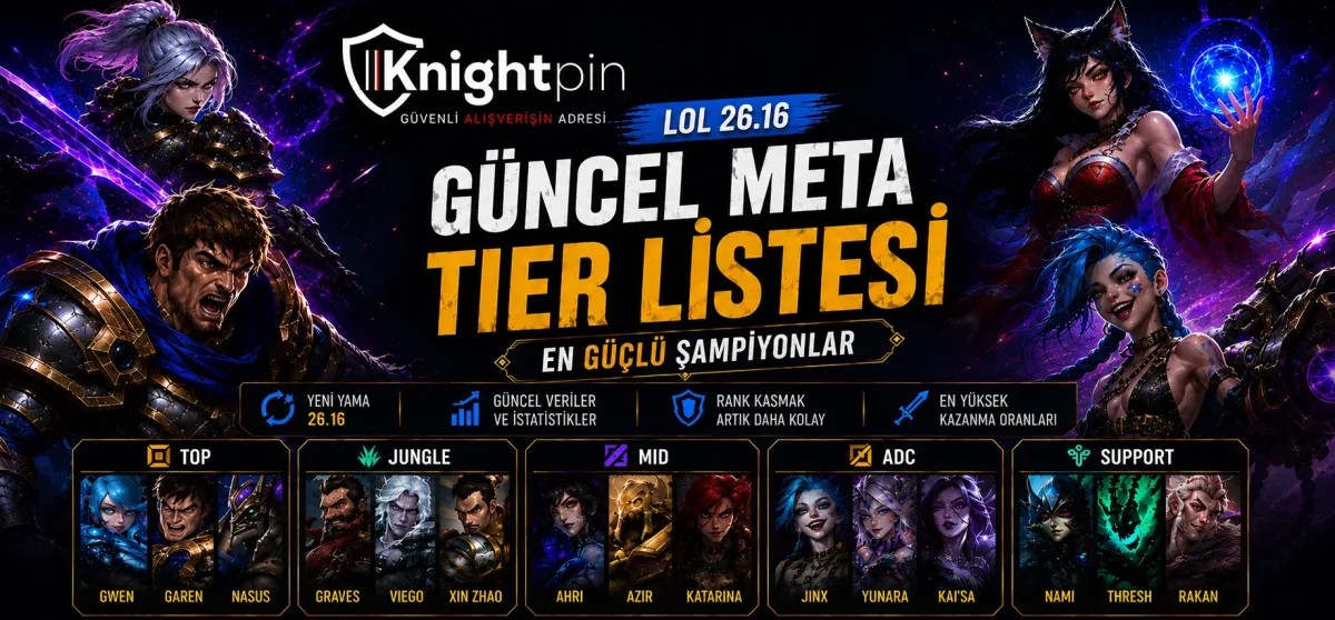 LoL 26.16 Meta Tier Listesi: En Güçlü Şampiyonlar