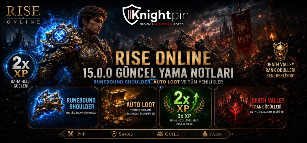 Rise Online 15.0.0 Yama Notları – Runebound Shoulder, Auto Loot ve Tüm Yenilikler