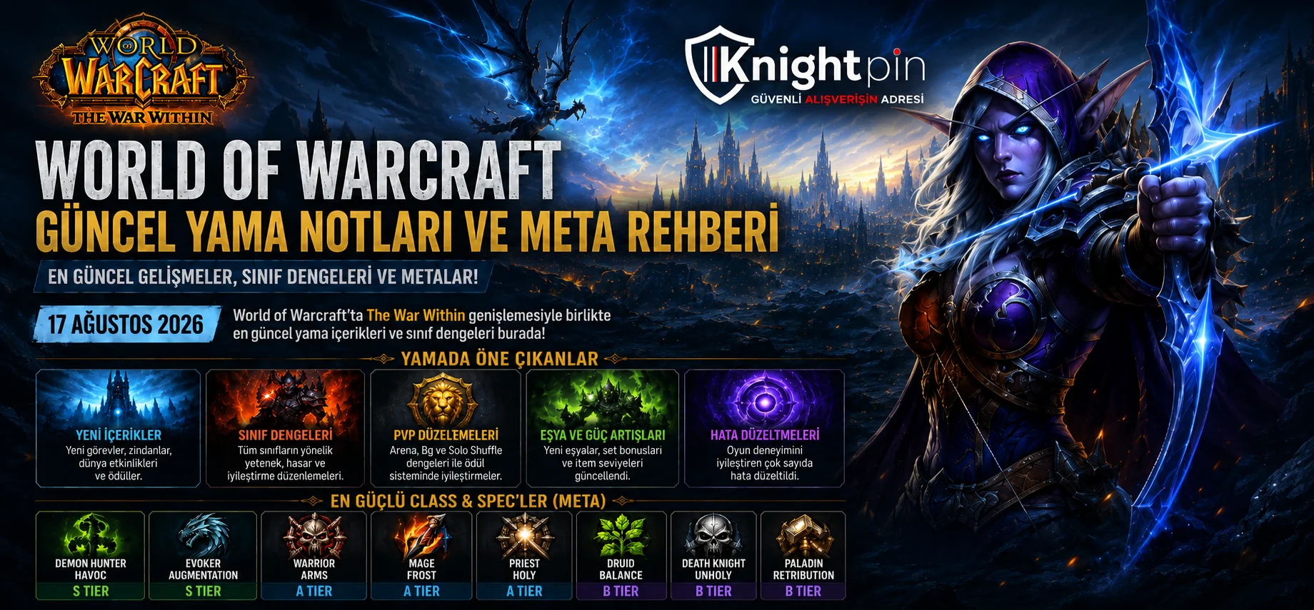 WoW Midnight 12.1 Meta Tier Listesi: En Güçlü Class ve Specler