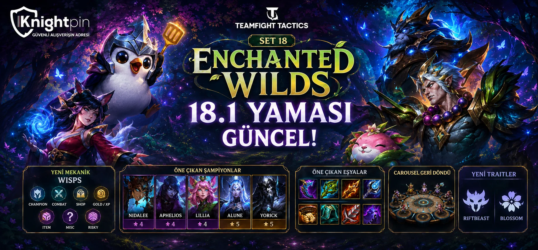 TFT 18.1 Enchanted Wilds Güncel Yama Notları ve Meta Tier Listesi – En Güçlü Kompozisyonlar