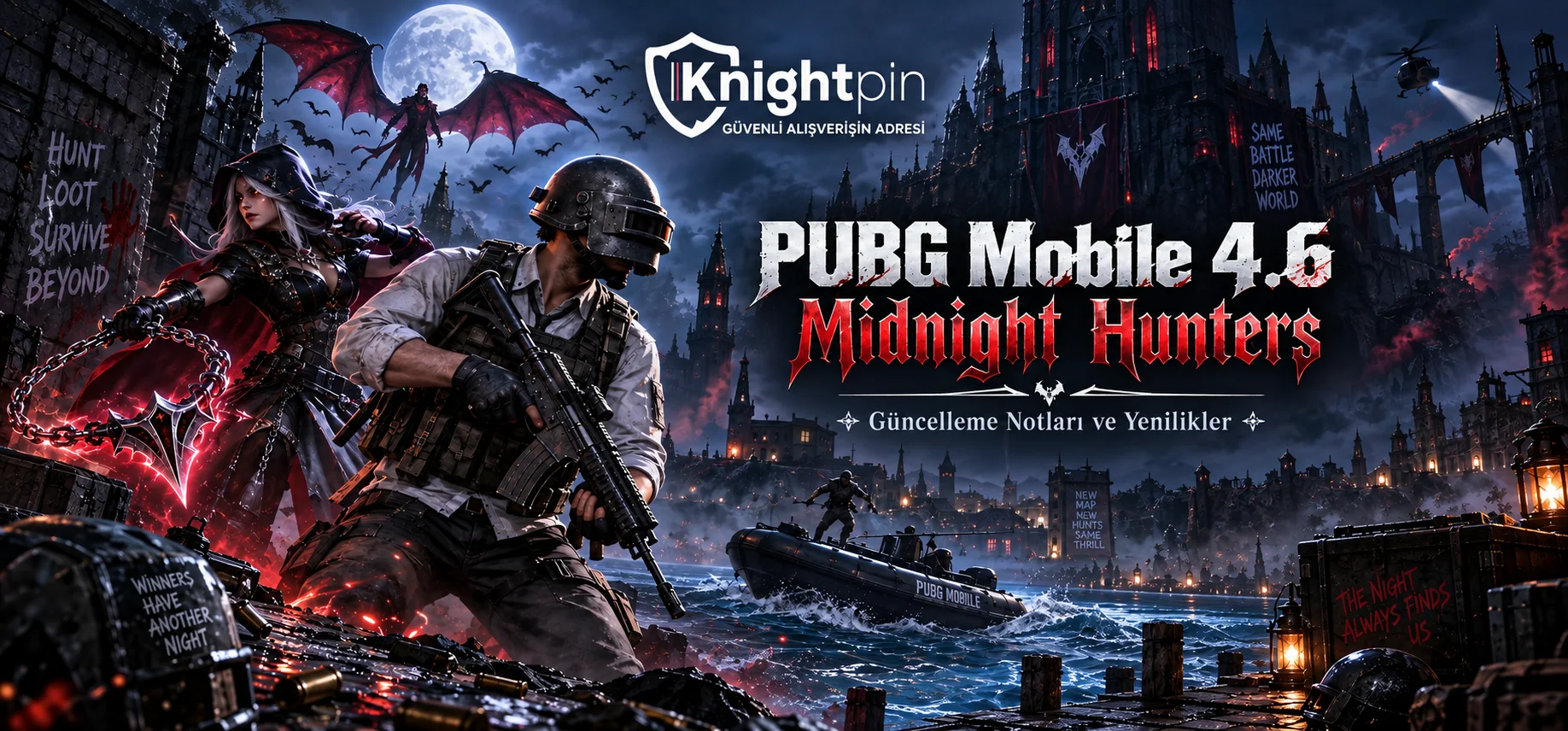 PUBG Mobile 4.6: Midnight Hunters Güncellemesi – Vampirler, Yeni Araç, Silah Buffları ve Season 32