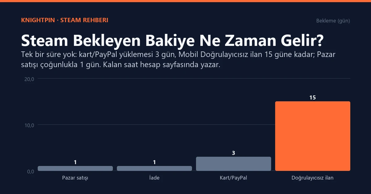 Steam Bekleyen Bakiye Ne Zaman Gelir? Süreler ve Nedenleri