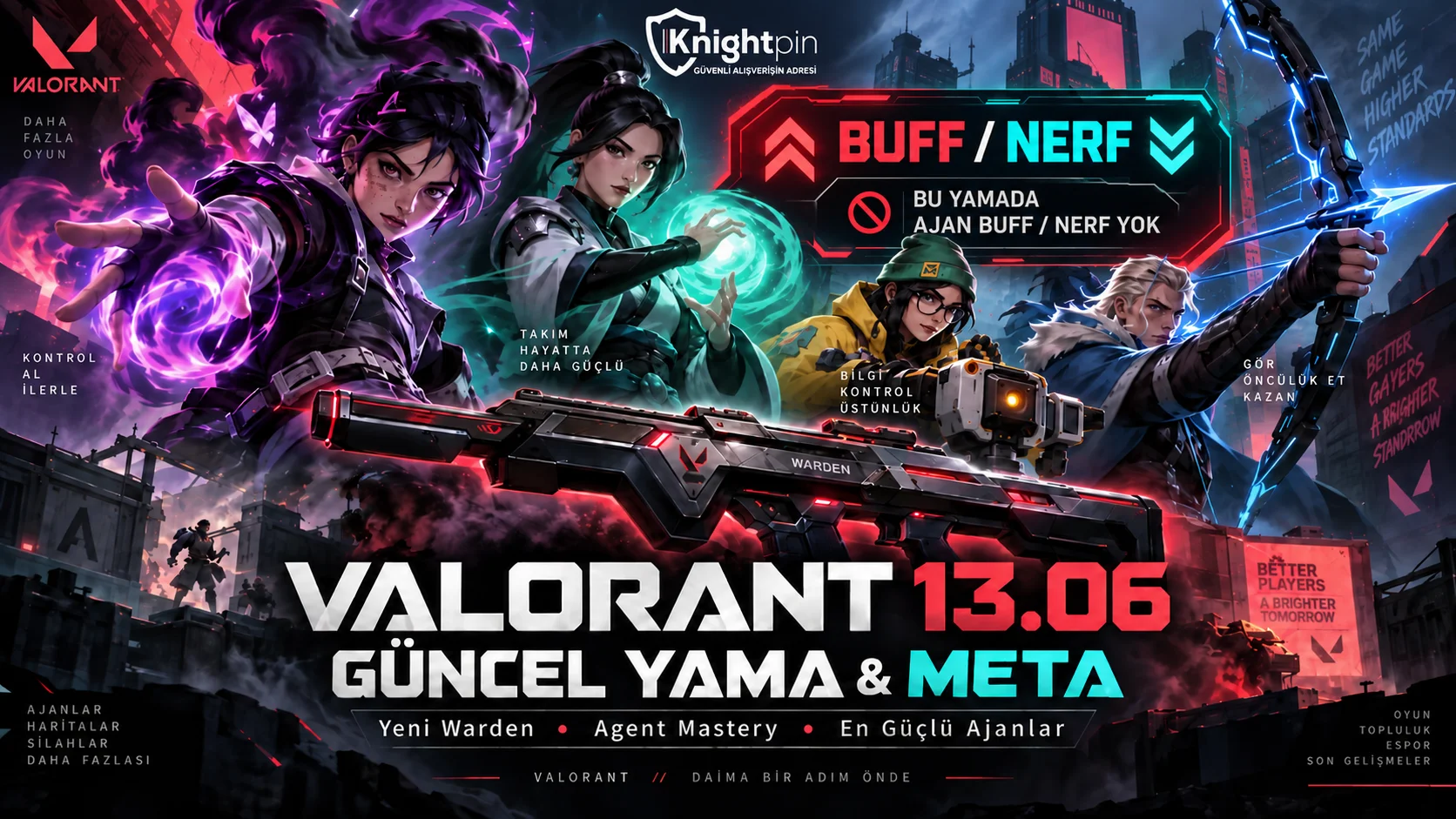 Valorant 13.06 Yama Notları: Warden ve Ajan Ustalığı