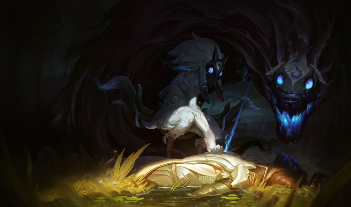 Kindred’in League of Legends’taki varsayılan kostüm görseli