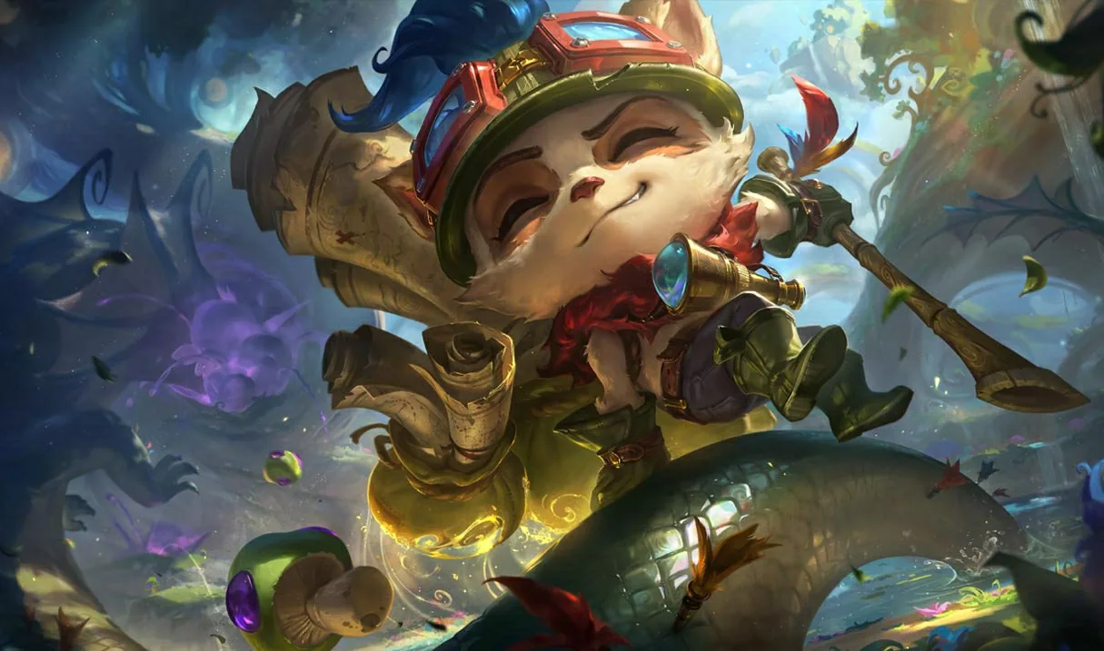 Teemo’nun League of Legends’taki varsayılan kostüm görseli