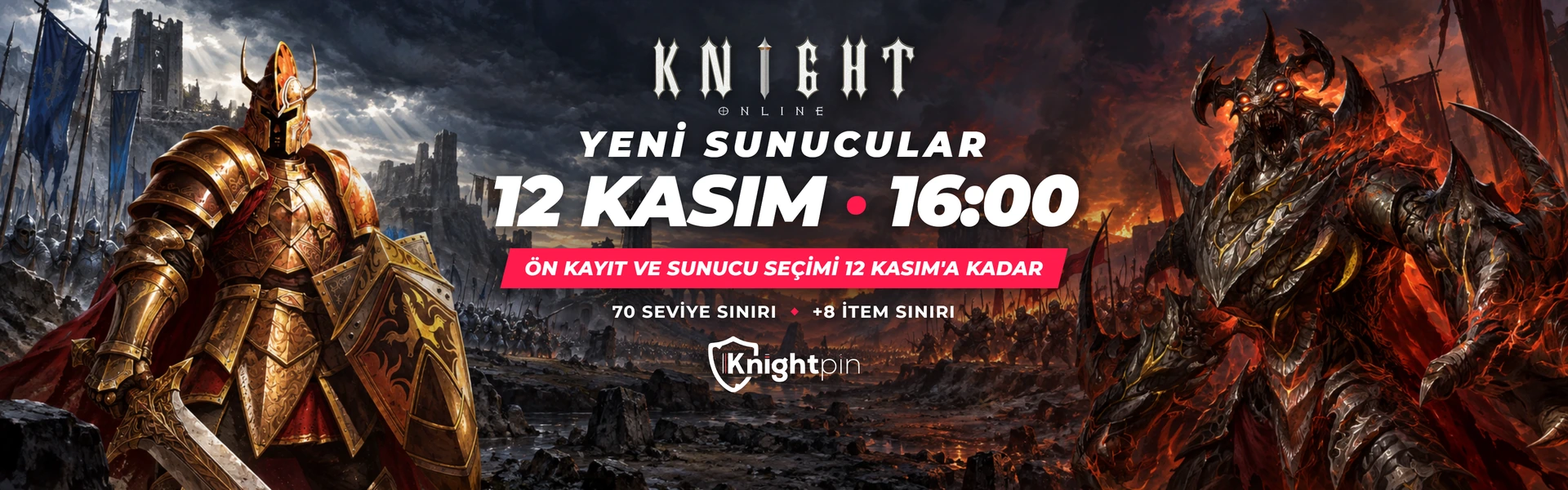 Knight Online yeni sunucular 12 Kasım 16:00'da açılıyor